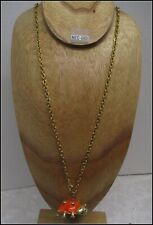 Colar Lady Bug laranja vintage muito incomum olhos se movem com gota de 13\", usado comprar usado  Enviando para Brazil