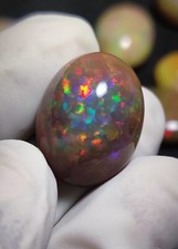 Cabochão de opala Welo etíope natural AAA+ cor vibrante jogo pedra preciosa 16 quilates comprar usado  Enviando para Brazil