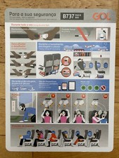 Usado, SAFETY CARD  GOL  B 737 MAX 8 TRES RARE comprar usado  Enviando para Brazil