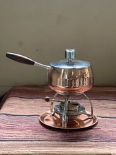 Kit vintage de panela de fondue de cobre com queimador e bandeja comprar usado  Enviando para Brazil