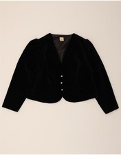Jaqueta bolero feminina vintage veludo UE 50 2XL preta algodão CB10 comprar usado  Enviando para Brazil