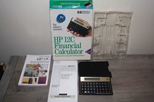 Calculadora financeira HP 12C financiamento completo com manual, caixa aberta estoque antigo comprar usado  Enviando para Brazil