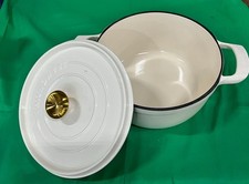 Forno holandês de ferro fundido Tramontina • Esmalte branco com tampa • 5,5 qt creme marfim , usado comprar usado   Forno holandês de ferro fundido Tramontina • Esmalte branco com tampa • 5,5 qt creme marfim , usado comprar usado  Enviando para Brazil