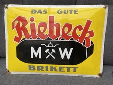 Emailschild riginal riebeck gebraucht kaufen  Halberstadt