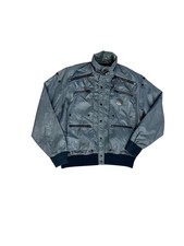 Usado, Jaqueta de corrida vintage estilo anos 70 anos 80 autografada CALIFÓRNIA azul CAFE RACER corta-vento tamanho M comprar usado  Enviando para Brazil