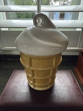 Jarro de biscoito vintage para sorvete de baunilha cone de açúcar 9,75" de altura comprar usado  Enviando para Brazil