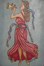1989 Retrato de dançarino pintura a óleo assinado comprar usado  Enviando para Brazil