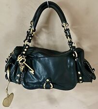 Bolsa satchel vintage JUICY COUTURE couro preto e dourado comprar usado  Enviando para Brazil