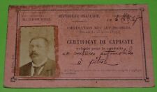 1907 certificat capacite d'occasion  Vendat