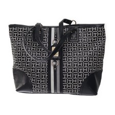 Tommy Hilfiger, torebka, damska, czarno-biała, 33, 17, 28 cm #zK7 na sprzedaż  PL