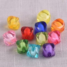 Abóbora Quadrado 50pcs Acrílico plástico coloridas pérolas soltas Artesanato Atacado Lote comprar usado  Enviando para Brazil