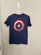 Camiseta infantil manga curta masculina gráfica Capitão América Marvel tamanho G comprar usado  Enviando para Brazil