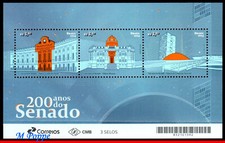 Usado, 24-02 BRASIL 2024 O SENADO BRASILEIRO, 200 ANOS, ARQUITETURA, HISTÓRIA S/S MNH comprar usado  Brasil 