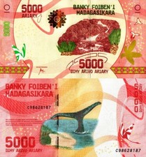 Madagascar 5000 ariary usato  Anzio