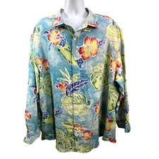 Usado, Camisa Tommy Bahama palma floral linho azul LS 2XLB comprar usado  Enviando para Brazil