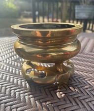 Tripé chinês antigo de bronze incensário e suporte marca Xuande comprar usado  Enviando para Brazil