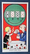 Cartão ilustrado vintage 1937 Magic Bluff Card Trick comprar usado  Enviando para Brazil