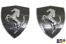 Conjunto de emblema Ferrari California T fibra de carbono esquerda e direita 2015 - 2018 fabricante de equipamento original comprar usado  Enviando para Brazil