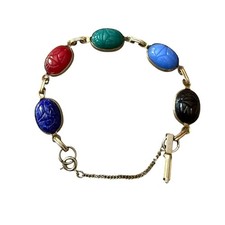 Vintage scarab bracelet for sale  Orange