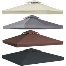 Cobertura de guarda-sol de jardim externo de substituição para dossel de gazebo camada dupla 3mx3m comprar usado  Enviando para Brazil