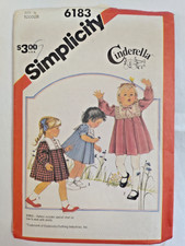 Vestido Infantil Meninas 1/2 6M Simplicidade 6183 Padrão de Costura Antigo Cinderela Curto, usado comprar usado  Enviando para Brazil