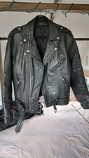 Mens black leather for sale  HASLEMERE