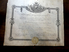 1819 diplôme chevalier d'occasion  Morestel