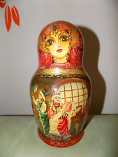 Bonecas russas vintage 7 peças Matryoshka Sergiev Posad pintadas à mão 7,5" 1990 comprar usado  Enviando para Brazil