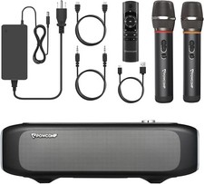 Máquina de karaokê POWERCONF com 2 microfones, 2.1 canais, subwoofer, barra de som comprar usado  Enviando para Brazil