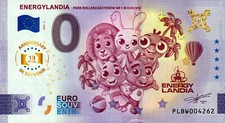 Banknot zerowy euro - 0 euro - Polska - Energylandia - Maskotka 2025-3 rocznica na sprzedaż  Wysyłka do Poland
