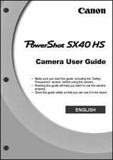 Canon Powershot SX40 HS Manual de instruções do usuário da câmera digital comprar usado  Enviando para Brazil
