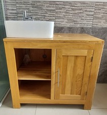 oak bathroom basin unit for sale  MANCHESTER