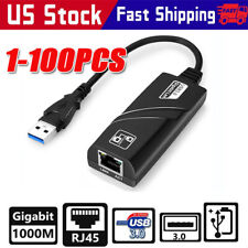 Adaptador de rede USB 3.0 Gigabit Ethernet LAN RJ45 1000Mbps para Windows PCMac LOTE comprar usado  Enviando para Brazil