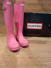 Hunter wellies pink for sale  ROYSTON