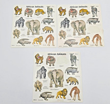 Usado, Adesivos vintage de animais africanos Agc vida selvagem safári elefante leopardo zebra gorila comprar usado  Enviando para Brazil