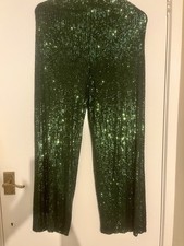 Green sequin trousers for sale  MANCHESTER