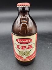 GARRAFA DE CERVEJA VINTAGE ANOS 70 LABATT'S IPA ALE STUBBY COM TAMPA VAZIA CANADENSE comprar usado  Enviando para Brazil
