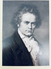 1887 Antique Ludwig Van Beethoven Phototype after Carl Jager Painting German comprar usado  Enviando para Brazil