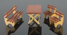 Używany, Vintage woden meble ogrodowe Miniaturowe meble do domków dla lalek na sprzedaż  PL