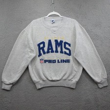 Moletom St. Louis Rams Vintage Masculino Cinza Médio Futebol Russel EUA Pro Line comprar usado  Enviando para Brazil