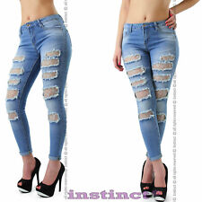 Jeans donna strappati usato  Torino