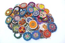 Grande Lote Vintage Atacado De 100 Patches Afegãos Banjara Jugo Espelho Trabalho Patches, usado comprar usado  Enviando para Brazil
