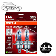 Usado, Laser disjuntor noturno OSRAM (próxima geração) +150% lâmpadas de faróis de carro H4 (duplas) comprar usado  Enviando para Brazil