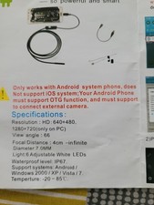Android endoscope borescope for sale  ROSS-ON-WYE