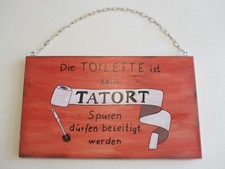 Holzschild spruch toilette gebraucht kaufen  Mannheim