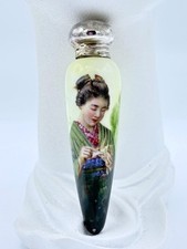 Frasco antigo Birmingham Inglaterra 1904 perfume eduardiano prata perfume com gueixa comprar usado  Enviando para Brazil