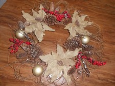 Wreath pinecones glitter for sale  Hutto