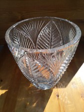 Cut glass vase for sale  PRESCOT