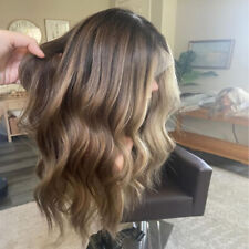 Usado, Peruca 100% cabelo humano 13x4 frente de renda cinza loiro destaques peruca ondulada  comprar usado  Enviando para Brazil