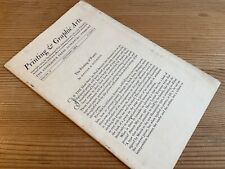Printing graphic arts for sale  LONDON